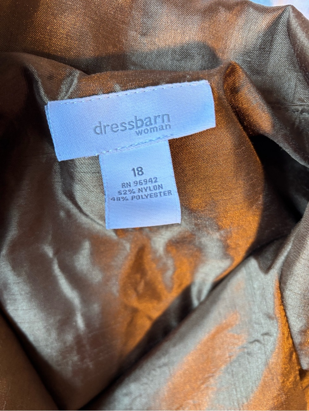 Women’s Bronze/Gold Jacket size 18 - dressbarn - Picture 4 of 5